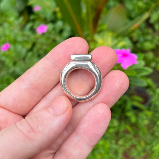 Heavy Carved Silver Ring